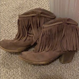 Fringe booties